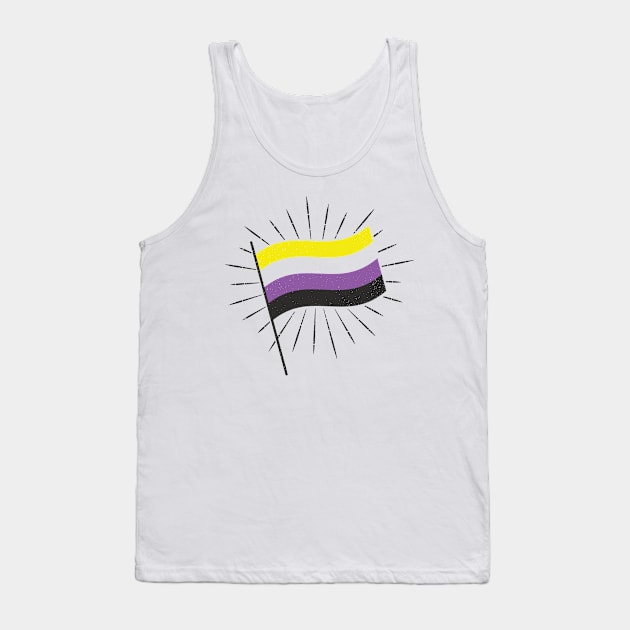 Retro Nonbinary Pride Flag Tank Top by lavenderhearts